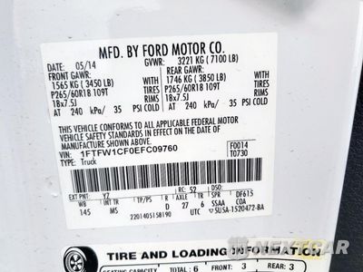 Zdjęcie 12 z 12 samochodu: 2014 FORD F150 SUPERCREW VIN:1FTFW1CF0EFC09760 - miniatura