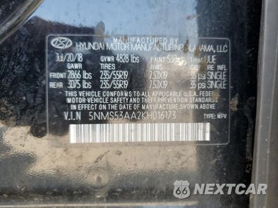 Zdjęcie 13 z 14 samochodu: 2019 HYUNDAI SANTA FE LIMITED VIN:5NMS53AA2KH016173 - miniatura