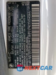 Zdjęcie 12 z 14 samochodu: 2002 BMW M3 VIN:WBSBR93422PK00365 - miniatura