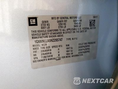 Zdjęcie 14 z 17 samochodu: 2017 GMC ACADIA SLE VIN:1GKKNLLA8HZ295747 - miniatura