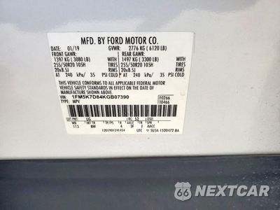 Zdjęcie 13 z 14 samochodu: 2019 FORD EXPLORER XLT VIN:1FM5K7D84KGB07390 - miniatura