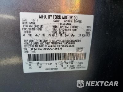 Zdjęcie 13 z 15 samochodu: 2012 FORD EXPLORER XLT VIN:1FMHK7D89CGA56838 - miniatura