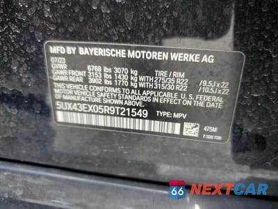 Zdjęcie 13 z 13 samochodu: 2024 BMW X6 M60I VIN:5UX43EX05R9T21549 - miniatura