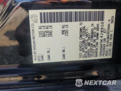 Zdjęcie 12 z 12 samochodu: 2017 NISS MAXIMA 3.5 VIN:1N4AA6AP7HC428910 - miniatura