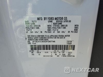 Zdjęcie 12 z 12 samochodu: 2013 FORD F150 SUPER CAB VIN:1FTEX1CMXDFD87746 - miniatura