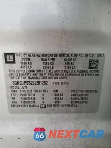 Zdjęcie 12 z 12 samochodu: 2018 CHEVROLET TRAX 1LT VIN:3GNCJPSB2JL201282 - miniatura