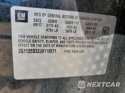 Zdjęcie 12 z 13 samochodu: 2018 CHEVROLET IMPALA PREMIER VIN:2G1125S32J9118571 - miniatura