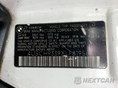 Zdjęcie 12 z 14 samochodu: 1999 BMW Z3 2.3 VIN:4USCH9339XLF81956 - miniatura