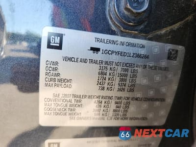 Zdjęcie 12 z 12 samochodu: 2020 CHEVROLET SILVERADO K1500 LT TRAIL BOSS VIN:1GCPYFED1LZ366264 - miniatura