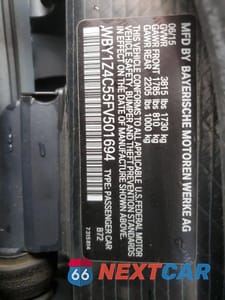 Zdjęcie 12 z 12 samochodu: 2015 BMW I3 REX VIN:WBY1Z4C55FV501694 - miniatura