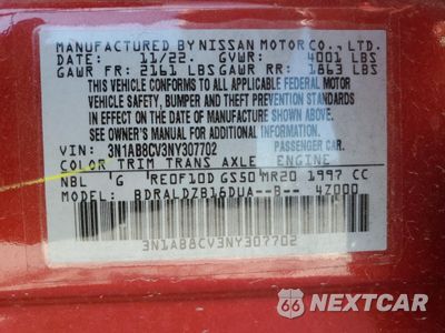 Zdjęcie 12 z 15 samochodu: 2022 NISSAN SENTRA SV VIN:3N1AB8CV3NY307702 - miniatura