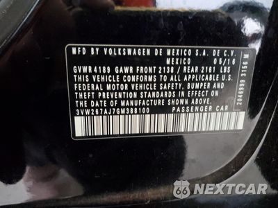 Zdjęcie 13 z 13 samochodu: 2016 VOLKSWAGEN JETTA S VIN:3VW267AJ7GM388100 - miniatura