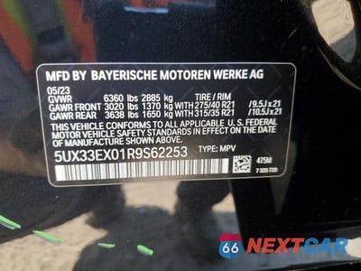 Zdjęcie 13 z 13 samochodu: 2024 BMW X6 XDRIVE40I VIN:5UX33EX01R9S62253 - miniatura