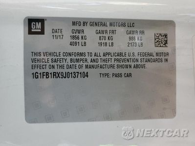 Zdjęcie 12 z 12 samochodu: 2018 CHEVROLET CAMARO LT VIN:1G1FB1RX9J0137104 - miniatura