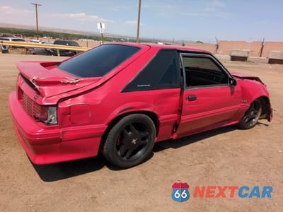 Trzecie zdjęcie samochodu z tyłu: 1991 FORD MUSTANG GT VIN:1FACP42E9MF137567 - miniatura