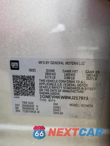 Zdjęcie 12 z 12 samochodu: 2021 CHEVROLET TRAVERSE LT VIN:1GNEVHKW8MJ217973 - miniatura