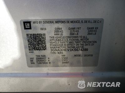 Zdjęcie 13 z 13 samochodu: 2019 CHEVROLET EQUINOX LS VIN:3GNAXHEV1KS674289 - miniatura