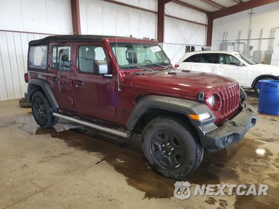 Czwarte zdjęcie samochodu z boku: 2021 JEEP WRANGLER UNLIMITED SPORT VIN:1C4HJXDG6MW721183 - miniatura
