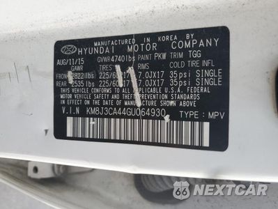 Zdjęcie 13 z 13 samochodu: 2016 HYUNDAI TUCSON LIMITED VIN:KM8J3CA44GU064930 - miniatura