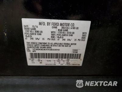 Zdjęcie 14 z 17 samochodu: 2017 FORD EXPLORER XLT VIN:1FM5K8D8XHGB33510 - miniatura
