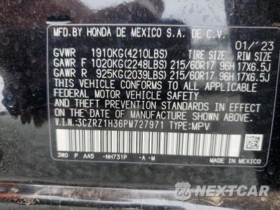 Zdjęcie 13 z 14 samochodu: 2023 HONDA HR-V LX VIN:3CZRZ1H36PM727971 - miniatura