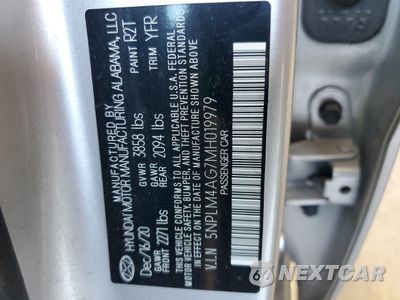Zdjęcie 12 z 13 samochodu: 2021 HYUNDAI ELANTRA SEL VIN:5NPLM4AG7MH019979 - miniatura