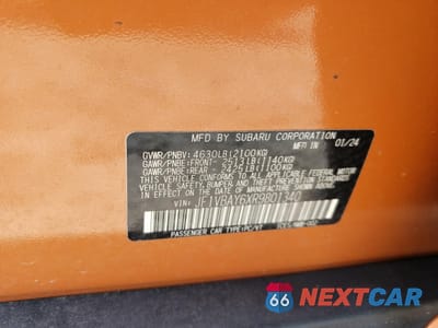 Zdjęcie 12 z 12 samochodu: 2024 SUBARU WRX TR VIN:JF1VBAY6XR9801340 - miniatura