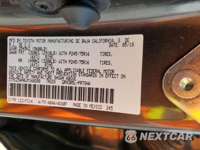 Zdjęcie 12 z 13 samochodu: 2018 TOYOTA TACOMA DOUBLE CAB VIN:3TMCZ5AN0JM160288 - miniatura