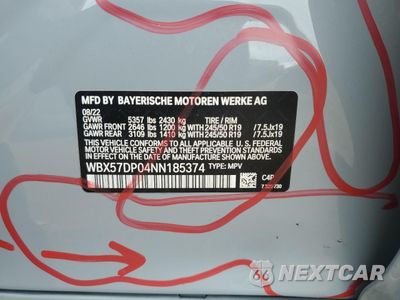 Zdjęcie 12 z 13 samochodu: 2022 BMW X3 XDRIVE30I VIN:WBX57DP04NN185374 - miniatura