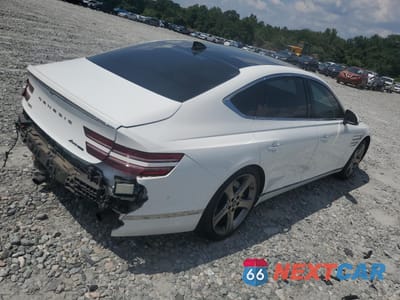 Trzecie zdjęcie samochodu z tyłu: 2021 GENESIS G80 BASE VIN:KMTGC4SD6MU086833 - miniatura