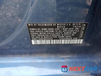 Zdjęcie 12 z 12 samochodu: 2015 VOLKSWAGEN GOLF VIN:3VW217AU6FM040960 - miniatura