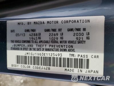 Zdjęcie 12 z 14 samochodu: 2014 MAZDA 6 TOURING VIN:JM1GJ1V63E1125493 - miniatura