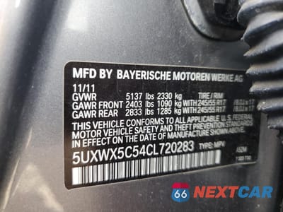Zdjęcie 13 z 13 samochodu: 2012 BMW X3 XDRIVE28I VIN:5UXWX5C54CL720283 - miniatura