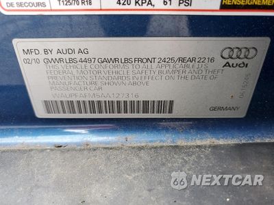 Zdjęcie 12 z 12 samochodu: 2010 AUDI A3 PREMIUM PLUS VIN:WAUPFAFM5AA127316 - miniatura