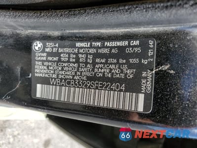 Zdjęcie 12 z 14 samochodu: 1995 BMW 325 I VIN:WBACB3329SFE22404 - miniatura