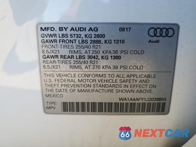 Zdjęcie 13 z 13 samochodu: 2018 AUDI SQ5 PREMIUM PLUS VIN:WA1A4AFY1J2039854 - miniatura