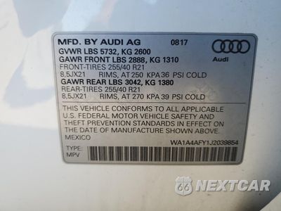Zdjęcie 13 z 13 samochodu: 2018 AUDI SQ5 PREMIUM PLUS VIN:WA1A4AFY1J2039854 - miniatura