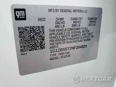 Zdjęcie 13 z 13 samochodu: 2022 CHEVROLET MALIBU LS VIN:1G1ZB5ST2NF204625 - miniatura