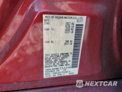 Zdjęcie 12 z 14 samochodu: 2017 NISSAN ALTIMA 2.5 VIN:1N4AL3AP8HC212198 - miniatura