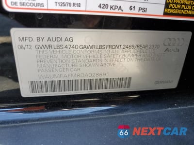 Zdjęcie 12 z 14 samochodu: 2013 AUDI A3 PREMIUM PLUS VIN:WAUMFAFM8DA028691 - miniatura