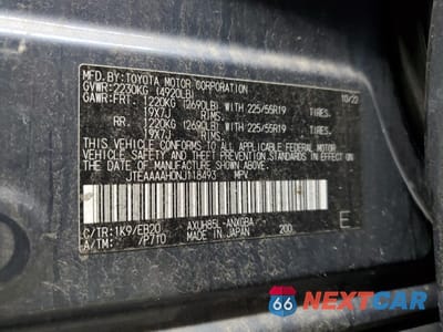 Zdjęcie 14 z 16 samochodu: 2022 TOYOTA VENZA LE VIN:JTEAAAAH0NJ118493 - miniatura