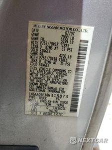 Zdjęcie 12 z 12 samochodu: 2008 NISSAN TITAN XE VIN:1N6AA06E38N318873 - miniatura