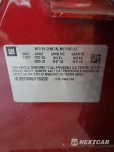 Zdjęcie 12 z 13 samochodu: 2018 CHEVROLET CRUZE LT VIN:1G1BE5SM8J7150222 - miniatura