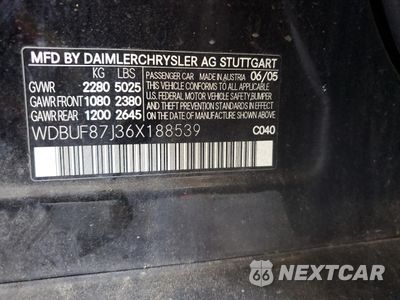 Zdjęcie 13 z 13 samochodu: 2006 MERCEDES-BENZ E 350 4MATIC VIN:WDBUF87J36X188539 - miniatura
