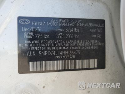 Zdjęcie 12 z 13 samochodu: 2017 HYUNDAI ELANTRA SE VIN:5NPD74LF4HH166475 - miniatura