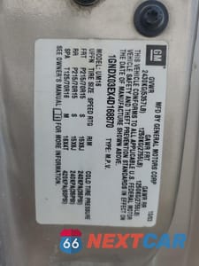 Zdjęcie 13 z 13 samochodu: 2004 CHEVROLET VENTURE VIN:1GNDX03EX4D168870 - miniatura