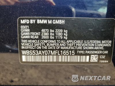 Zdjęcie 13 z 13 samochodu: 2021 BMW M3 VIN:WBS53AY07MFL16515 - miniatura