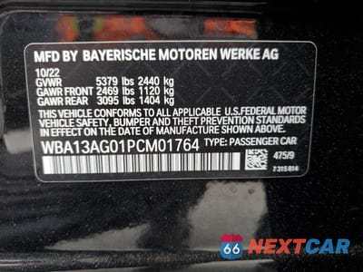Zdjęcie 12 z 12 samochodu: 2023 BMW 530E VIN:WBA13AG01PCM01764 - miniatura