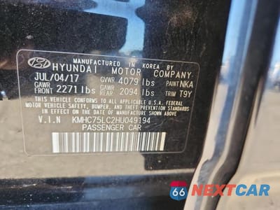 Zdjęcie 13 z 13 samochodu: 2017 HYUNDAI IONIQ SEL VIN:KMHC75LC2HU049194 - miniatura