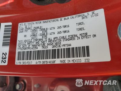 Zdjęcie 12 z 15 samochodu: 2023 TOYOTA TACOMA DOUBLE CAB VIN:3TMDZ5BN7PM143354 - miniatura